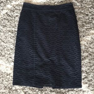 Ann Taylor Scalloped Pencil Skirt